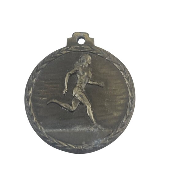 Vintage Metal Track & Field Running Medal Pendant Memorabilia - Picture 1 of 5